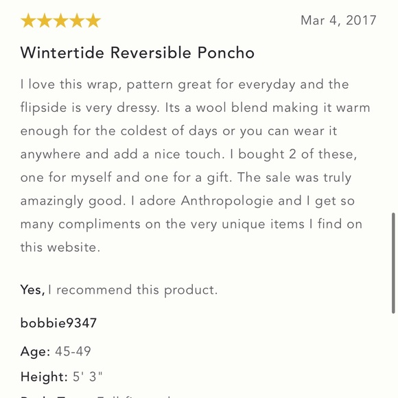 Anthropologie WINTERTIDE wool blend poncho, one size. - Picture 6 of 16